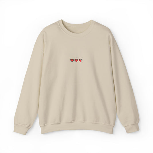 8-Bit Hearts Heavyweight Crewneck Sweatshirt