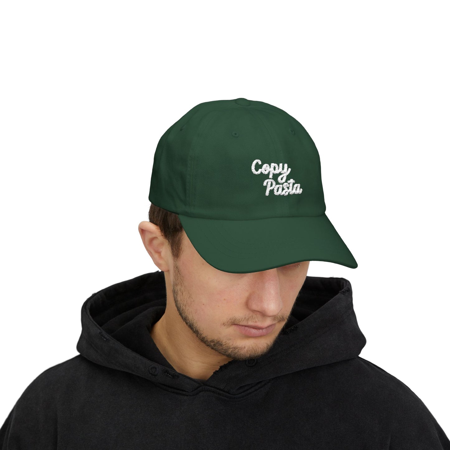 Dad Cap — "Copy Pasta" Embroidered Dad Hat, Funny Meme Gift for Foodies & Social Media Fans