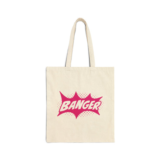 BANGER Cotton Canvas Tote Bag – Minimal Design, Maximum Statement