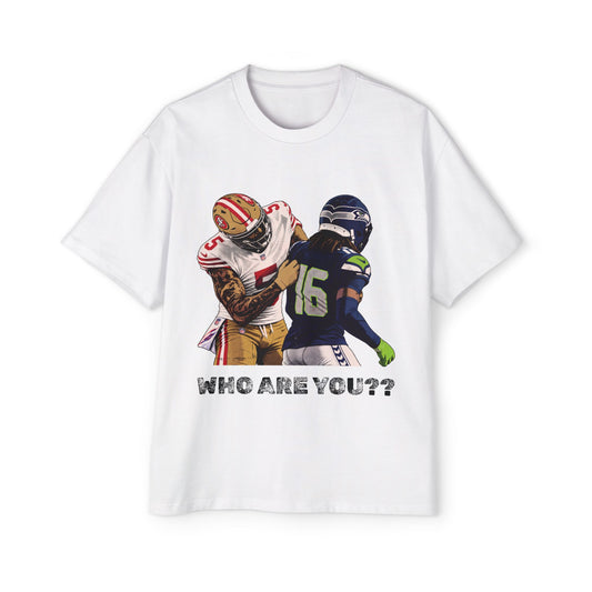 Who Are You?? Oversized Tee – Mike Evans vs. Trevon Diggs Football Meme