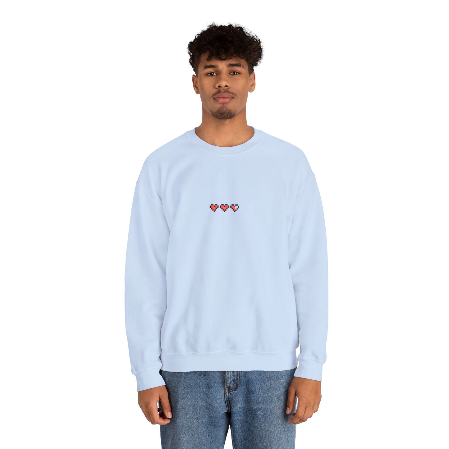 8-Bit Hearts Heavyweight Crewneck Sweatshirt