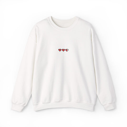 8-Bit Hearts Heavyweight Crewneck Sweatshirt