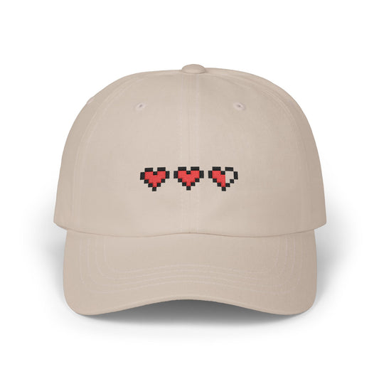 Pixel Heart Dad Cap — Minimal Retro 8‑Bit Love Baseball Hat