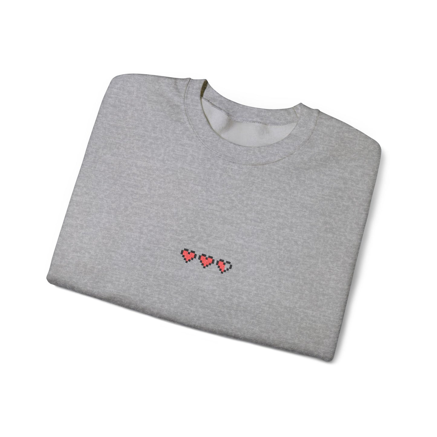 8-Bit Hearts Heavyweight Crewneck Sweatshirt