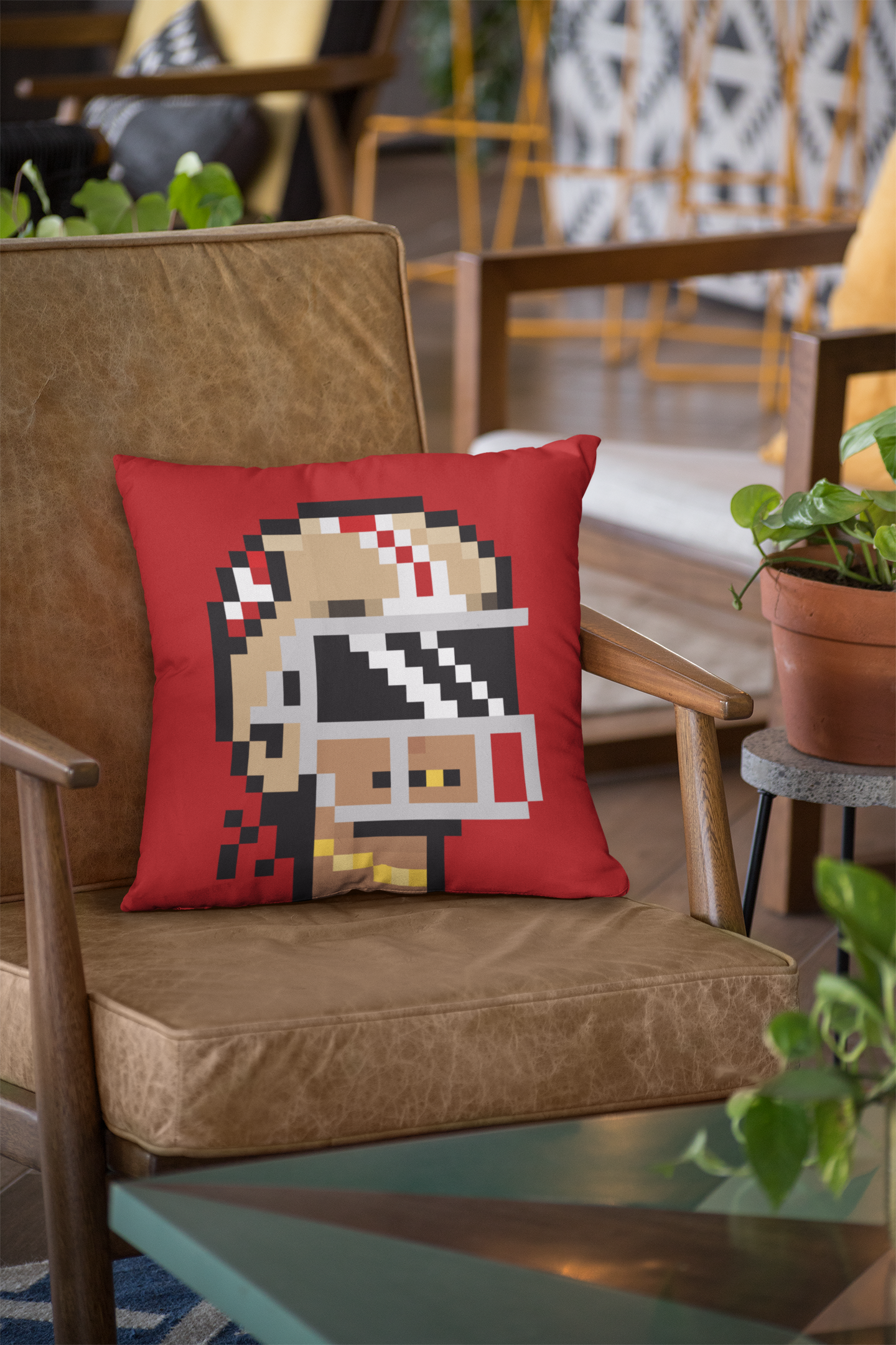 Gridiron Punks Square Throw Pillow - San Francisco
