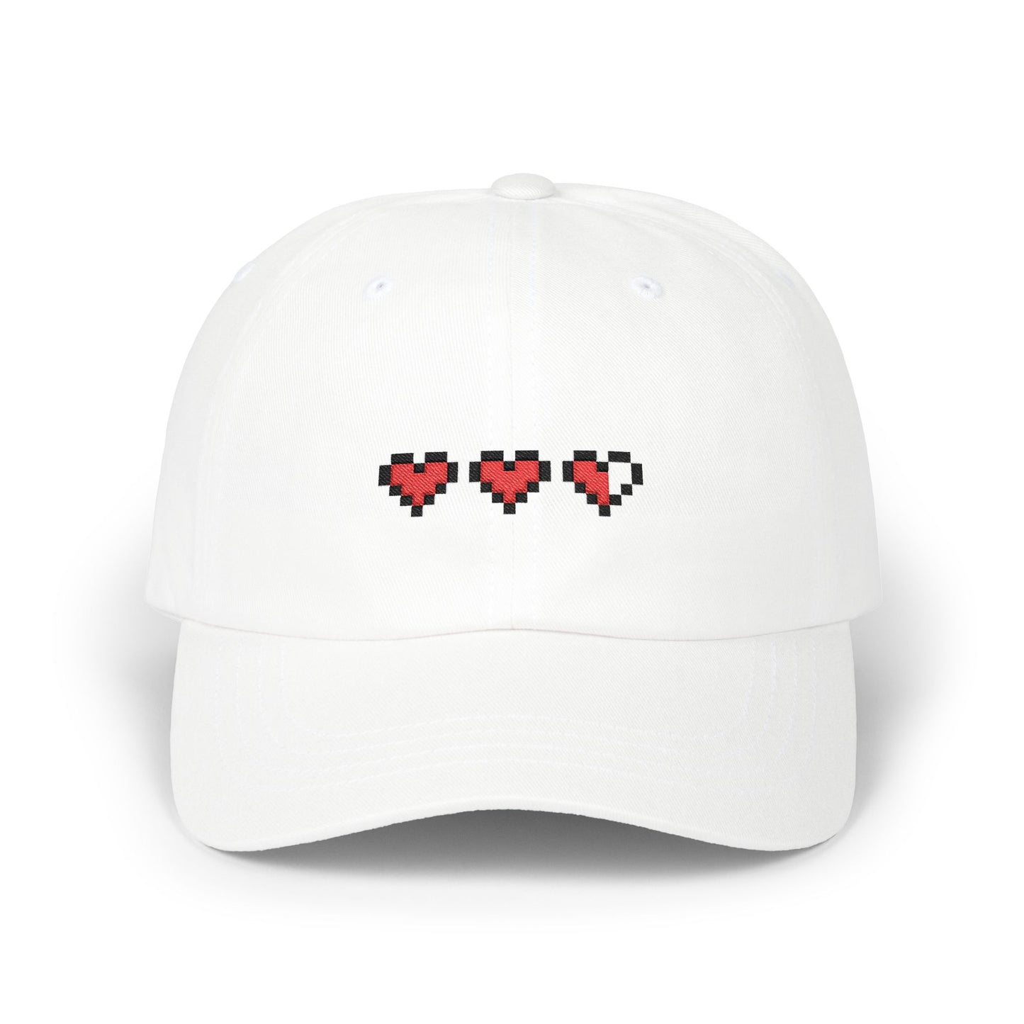 Pixel Heart Dad Cap — Minimal Retro 8‑Bit Love Baseball Hat