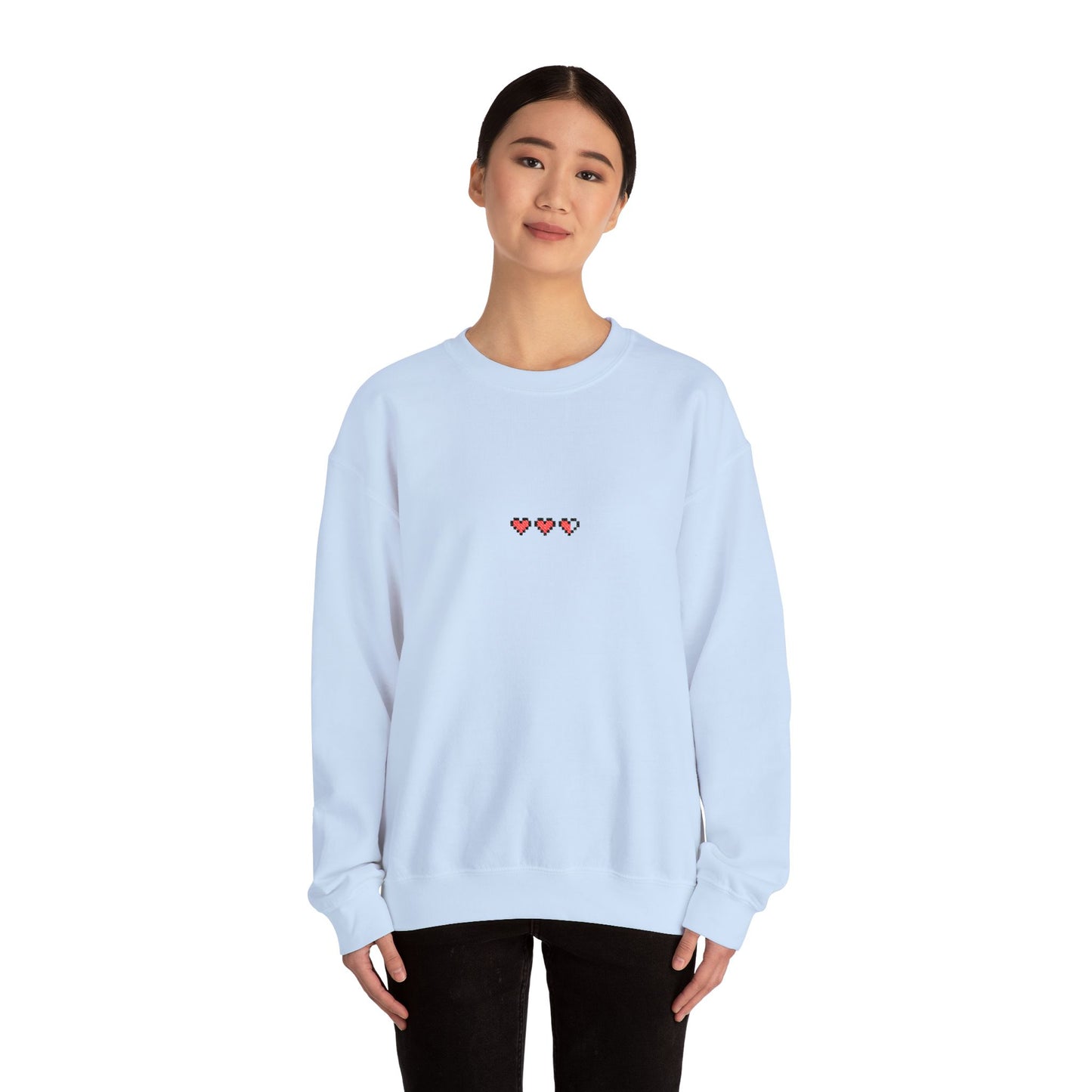 8-Bit Hearts Heavyweight Crewneck Sweatshirt