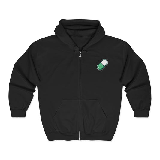 “The Trenches Are Dead” Pill Zip Hoodie