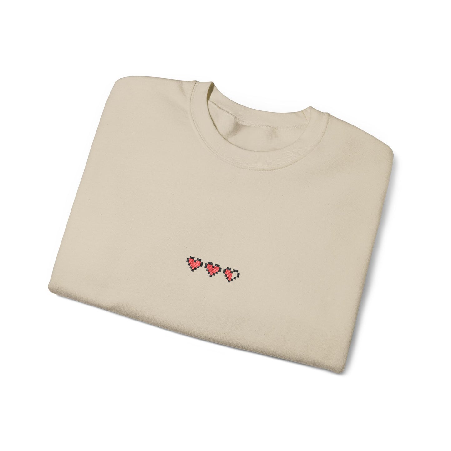 8-Bit Hearts Heavyweight Crewneck Sweatshirt