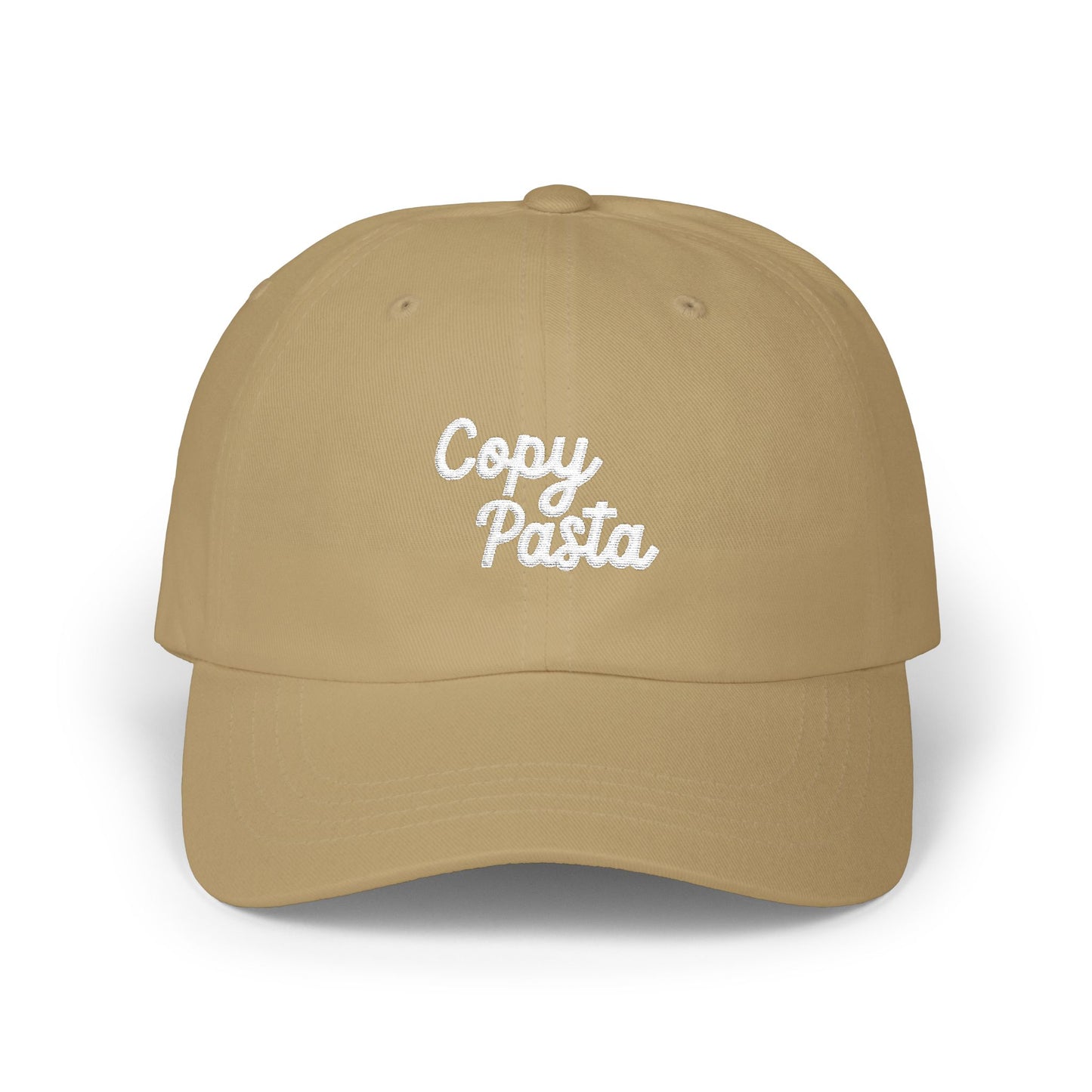 Dad Cap — "Copy Pasta" Embroidered Dad Hat, Funny Meme Gift for Foodies & Social Media Fans