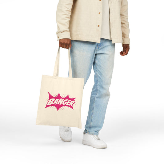 BANGER Cotton Canvas Tote Bag – Minimal Design, Maximum Statement