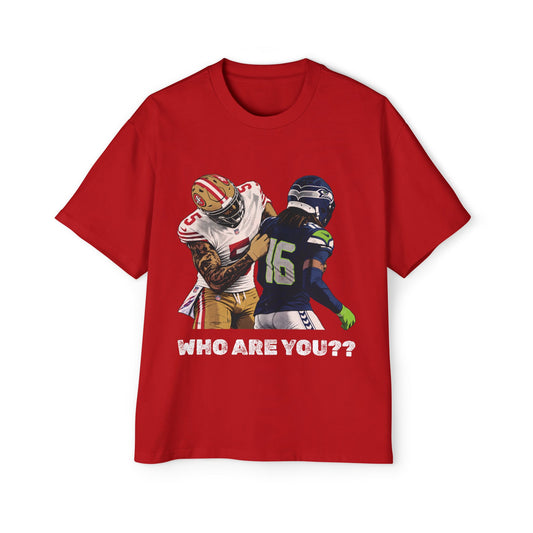 Who Are You?? Oversized Tee – Mike Evans vs. Trevon Diggs Football Meme